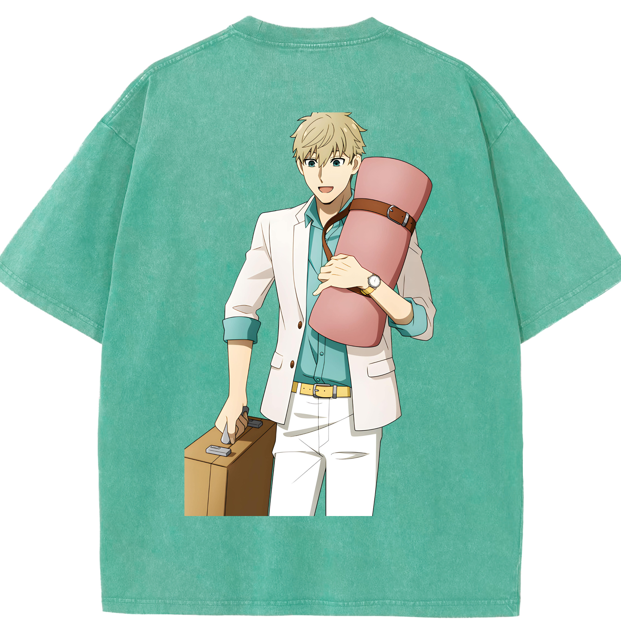 （画像用） SPY×FAMILY间谍家家酒 綿100% ヴィンテージ風 半袖Tシャツ（背面プリント）